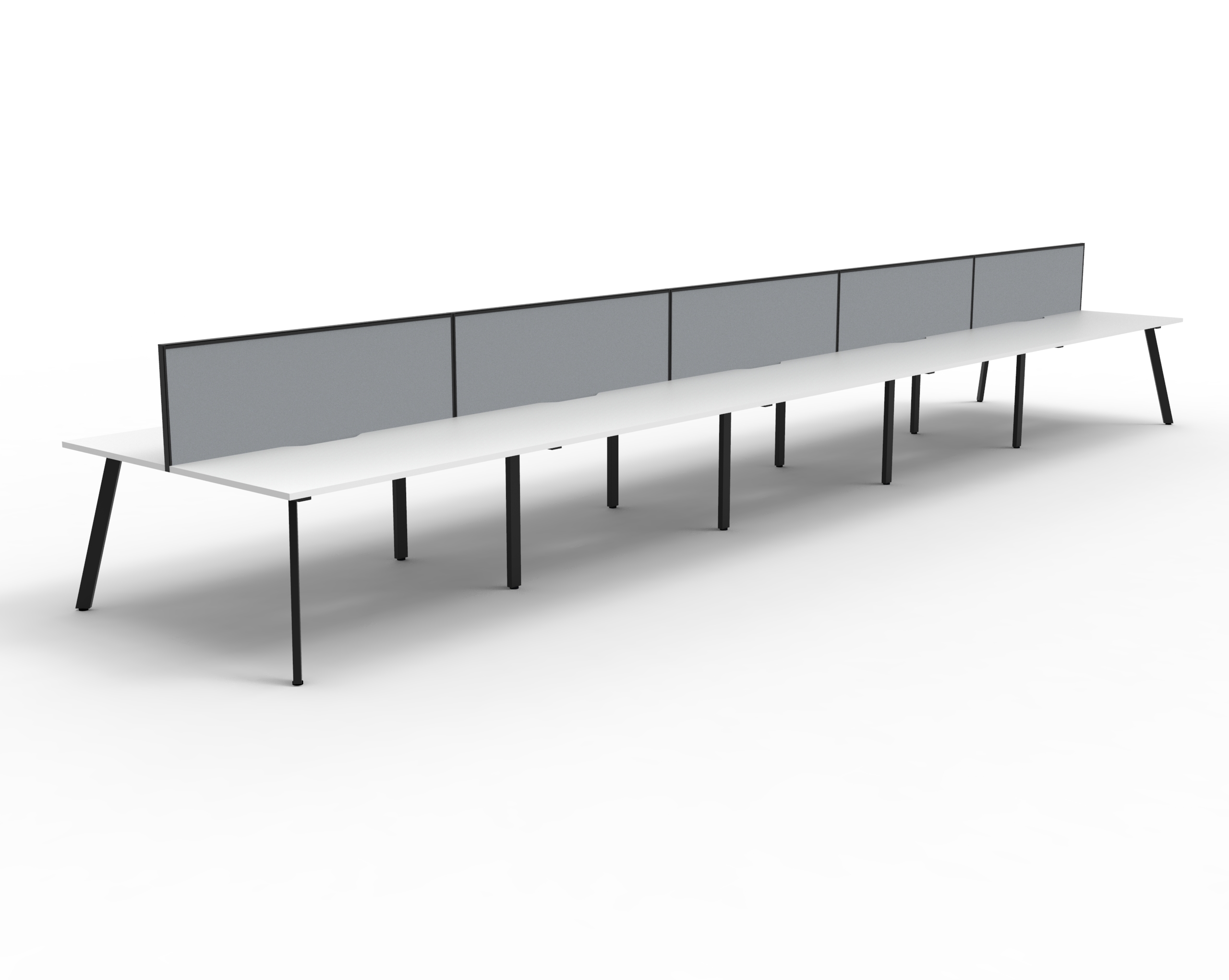Eternity 10 Person Double Sided Workstation - With Screen